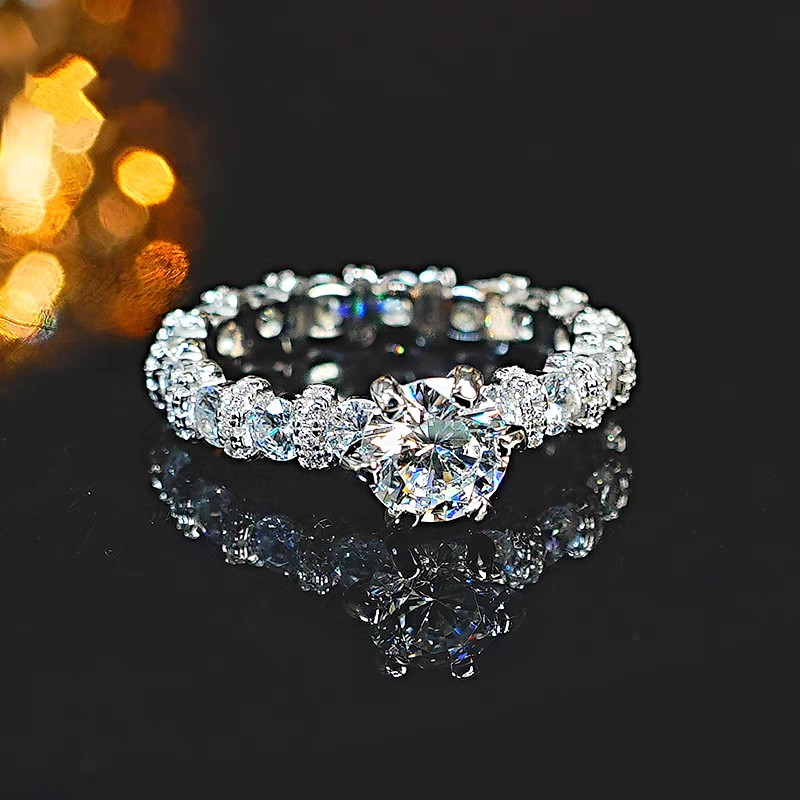 White Lab Moissanite Diamond Sparkling Luxury Jewelry Choucong Brand New Designer Pure 100% 925 Sterling Silver Round Cut Party Eternity Lady Women We