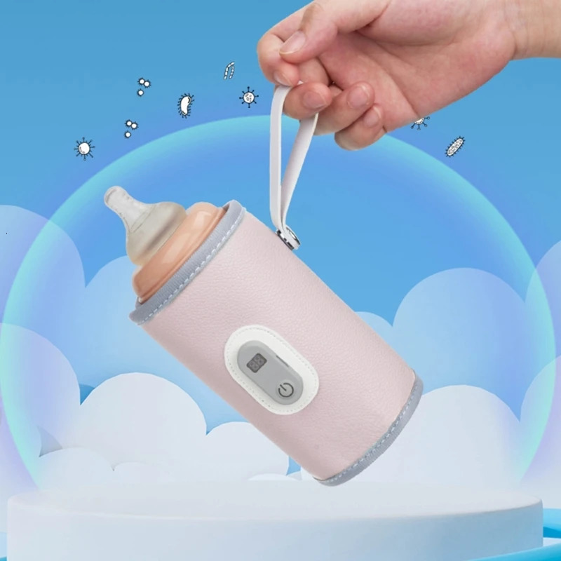 USB Charging Feeding Bottle Heater Heating Sleeve Milk Warmer 5 Temperature Adjust Insulated Breastmilk Warm Bag 250527