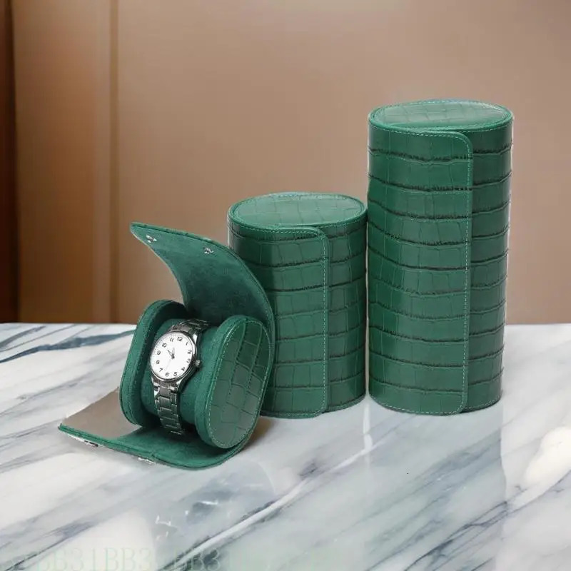 31BB Crocodiles Pattern Watch Organizers Men Gifts Leather Watch Display Case for Collectors and Fashion Enthusiasts 250526