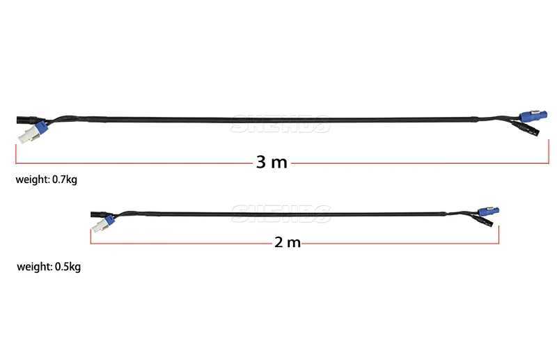 3 Meters/ 2 Meters Length Combination Powercon Plug DMX Cable Power Line Lighting Accessories For Stage Wedding DJ Disco SHEHDS XJ250527