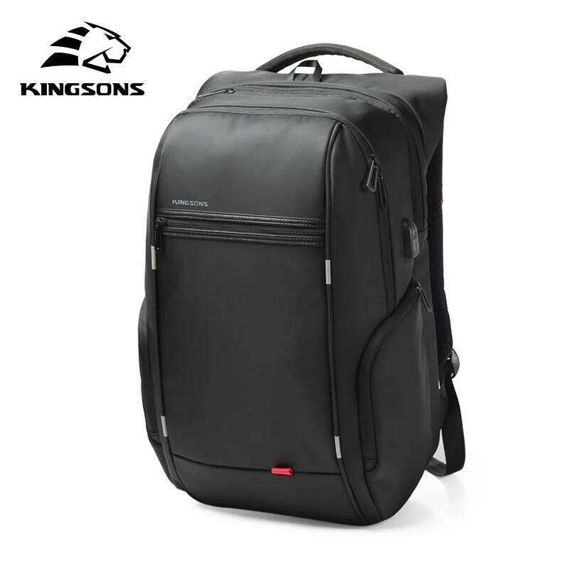 Kingsons Men Backpacks Laptop USB Charger Bag Anti theft Backpack for Teenager Fashion Male Travel