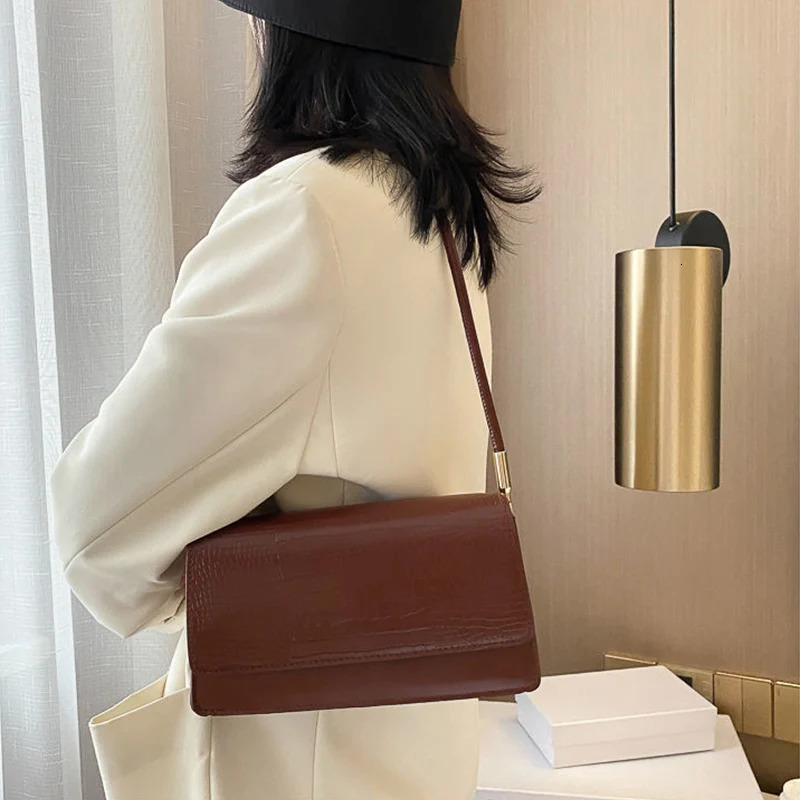 Small Hand Bags Totes For Women Soft PU Leather Ladies Armpit Vintage Shoulder Bag Clutch Handbags And Purse Female Bolso 250526