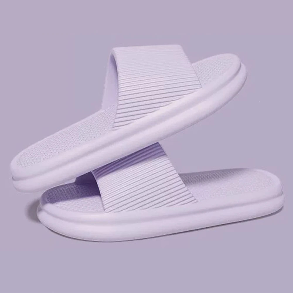 ZHIDA Thick Platform Cloud Slippers EVA Soft Sole Pillow Slides Summer Beach Flip Flops Women Non Slip Bathroom Home Slippers 250526