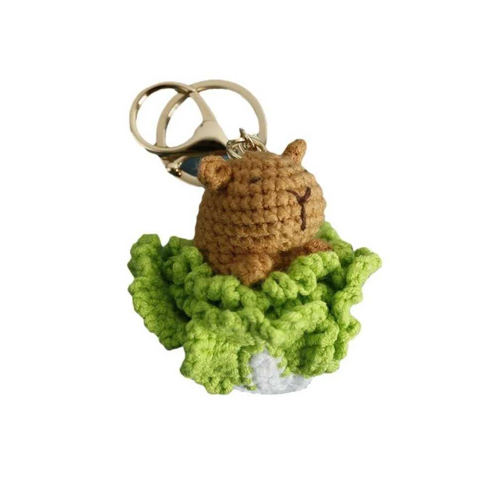 Creative Capybara Doll Keychains Creative Knitted Cartoon Pendant Bag Accessories Crochet Bag Pendant W250526
