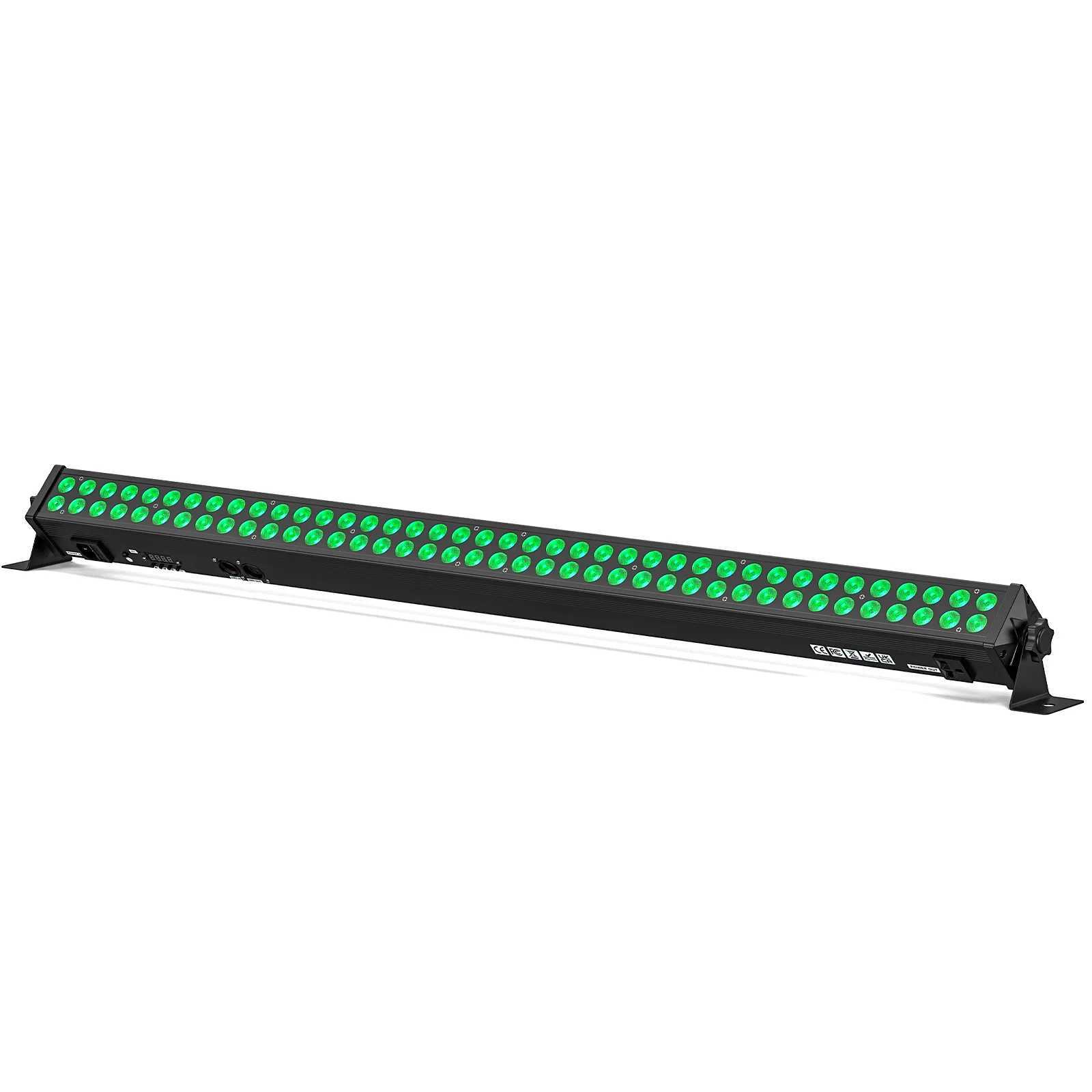 Yiflamefly 120W Double Row 80LEDs Wall Washer Light Bar RGB 3IN1 80X2W LED Stage Marquee Lights Bar For DJ Pub Concert Party KTVXJ250527