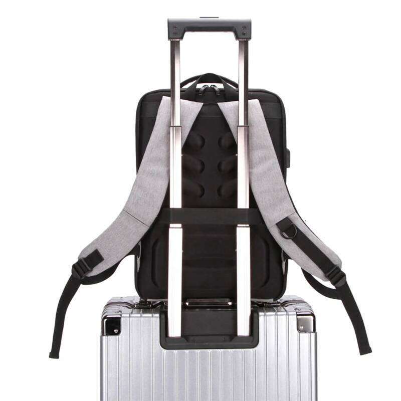Men s Casual Hard Shell Anti theft Backpack High Capacity Travel USB Charging Fasion Business Computer Bag For Male