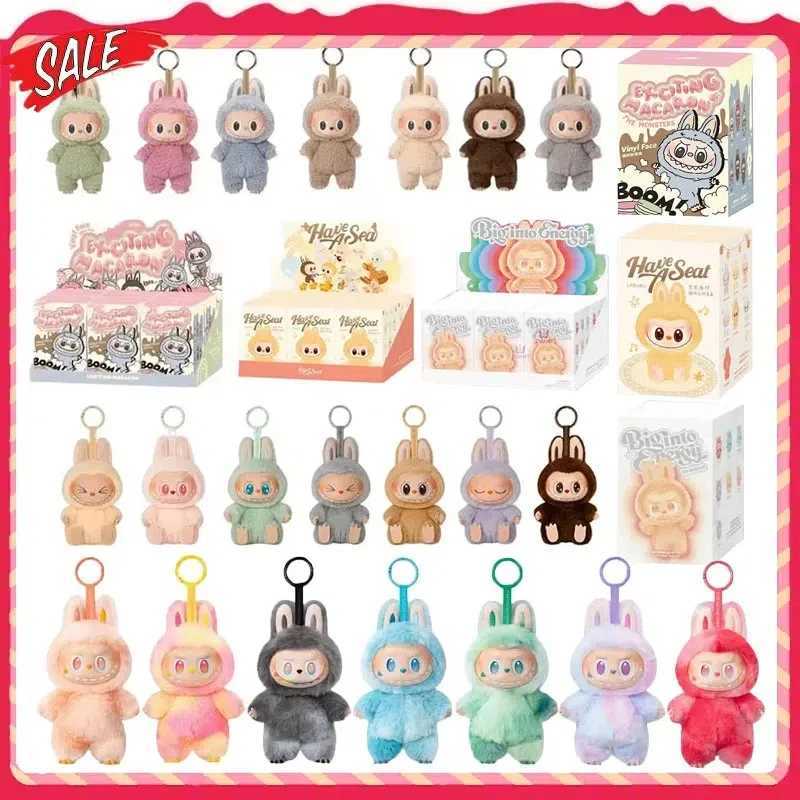 Labubu 3V The Monsters Heartbeat Macaron Enamel Face Cute Stuffed PVC Figurine Tabletop Ornament Kawaii Toy Kid Christmas Gift W250526
