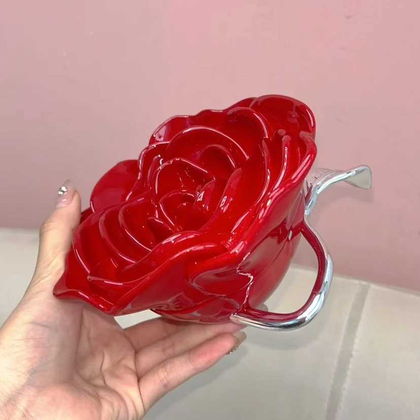 fashion rose Acrylic clutch bag for women designer flower box shoulder crossbody bags luxury evening party purses Valentines Day W250527