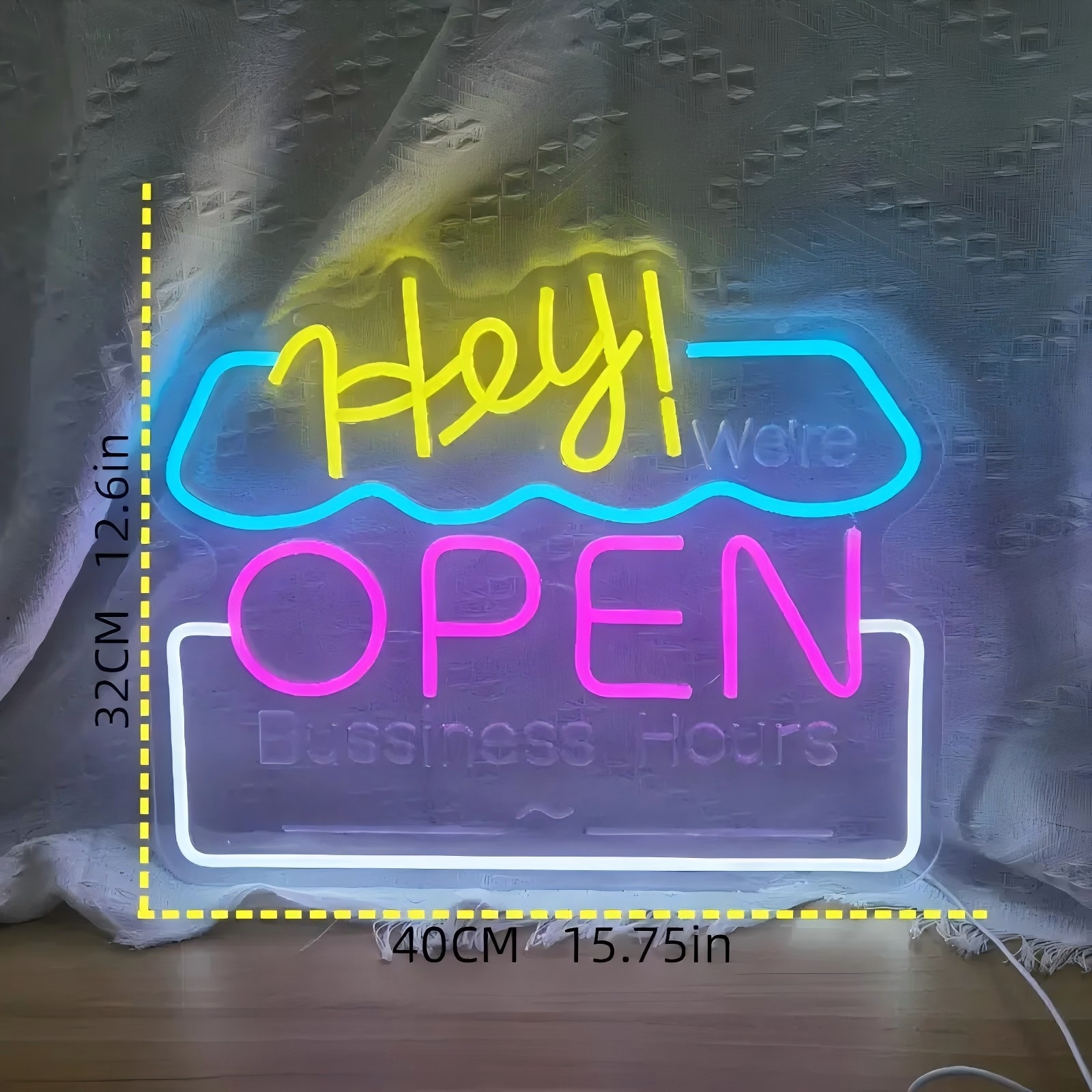 OPEN Neon Sign, Neon Lights Hanging Wall Art Decoration for Business Shop Bar Market Bakeries
