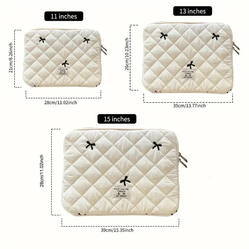Cute Bow Graphic Laptop Bag Tablet SlEEve Case 11 13.3 14 15.6 Inch For Macbook Air 13 Pro Notebook Soft Case 250526