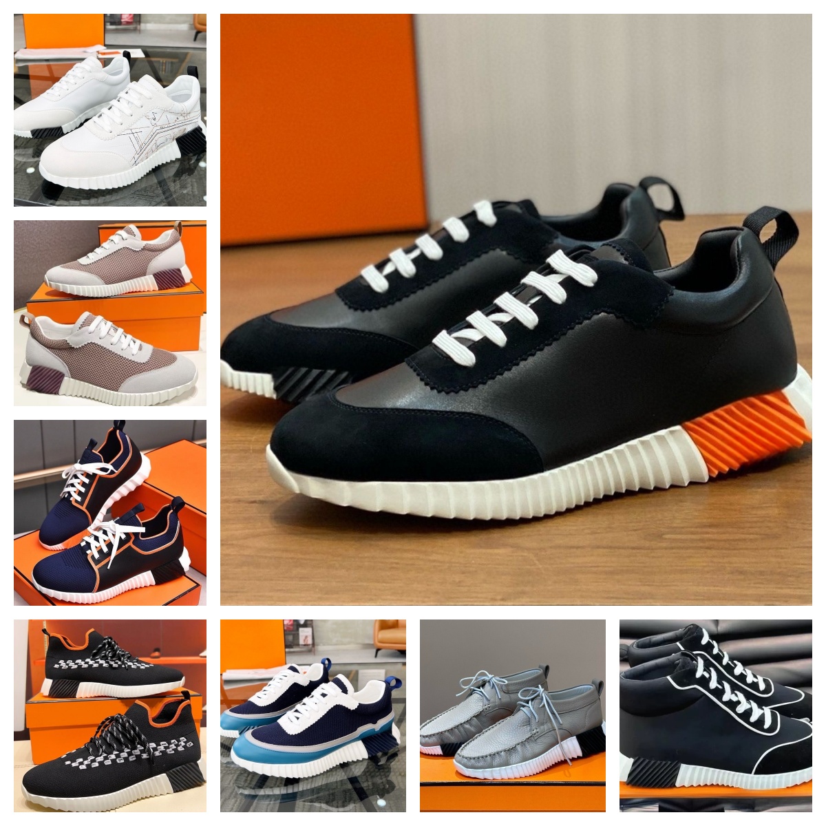 Sneakers Designer Suede Casual Shoes Trainers Breathable Mesh Running Shoe Men Bounce Sneaker Women Sneaker Non-Slip Rubber Sole Flat Trainer Word a2e