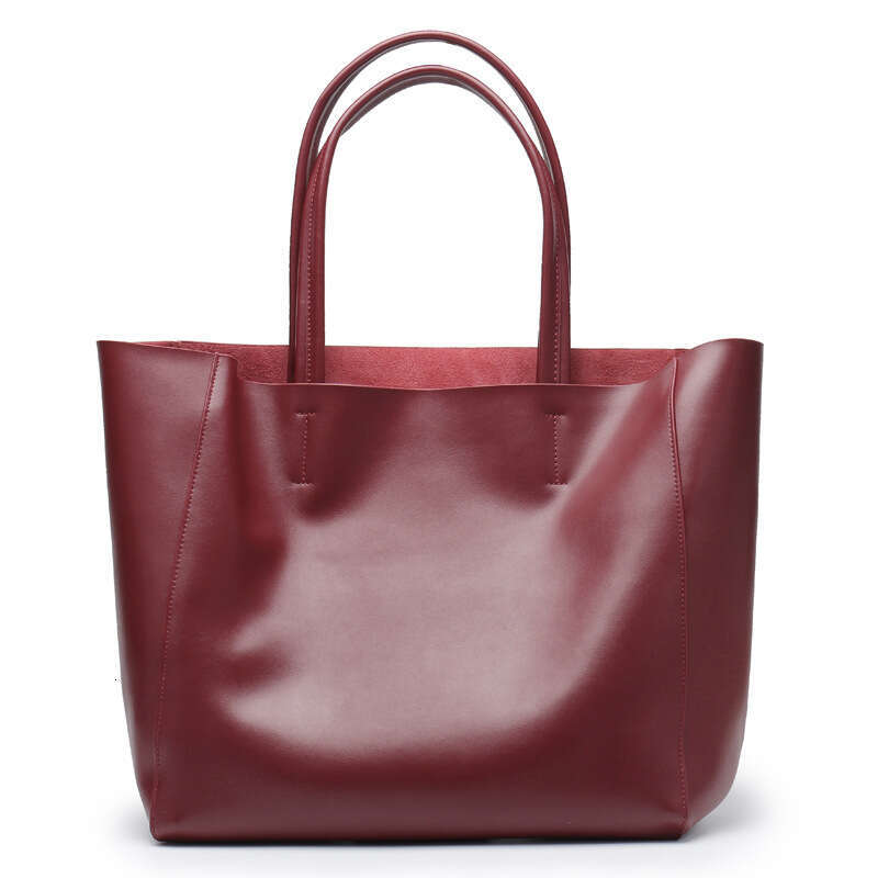 New Capacity Commuter Mommy Cowhide Large Genuine Leather Tote Single Shoulder Crossbody Shopping Bag designer bag