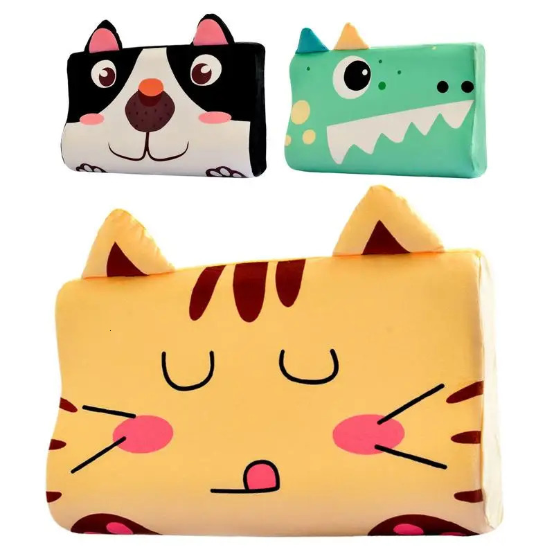 Toddler Memory Foam Pillow Slow Rebound Soft Fiber Baby Neck Protection Cartoon Animal Printing Childrens Bedding 250527