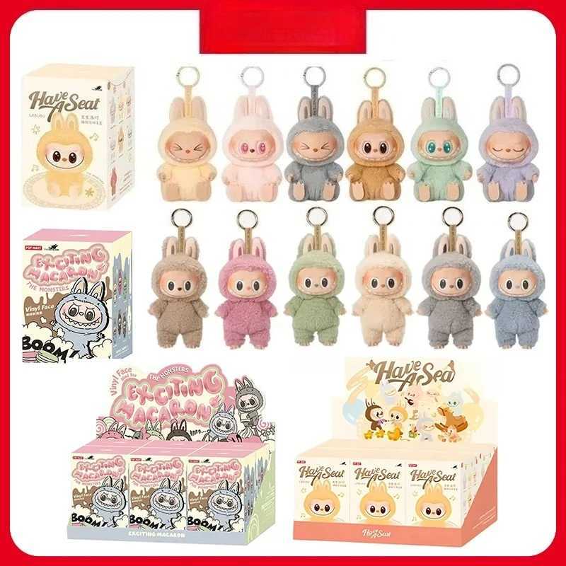 100% Original Labubu Has A Seat And Macaron Vinyl Face Doll Backpack Decorated Pendant For Surprise Blind Box Girl Mystery Gifts W250526