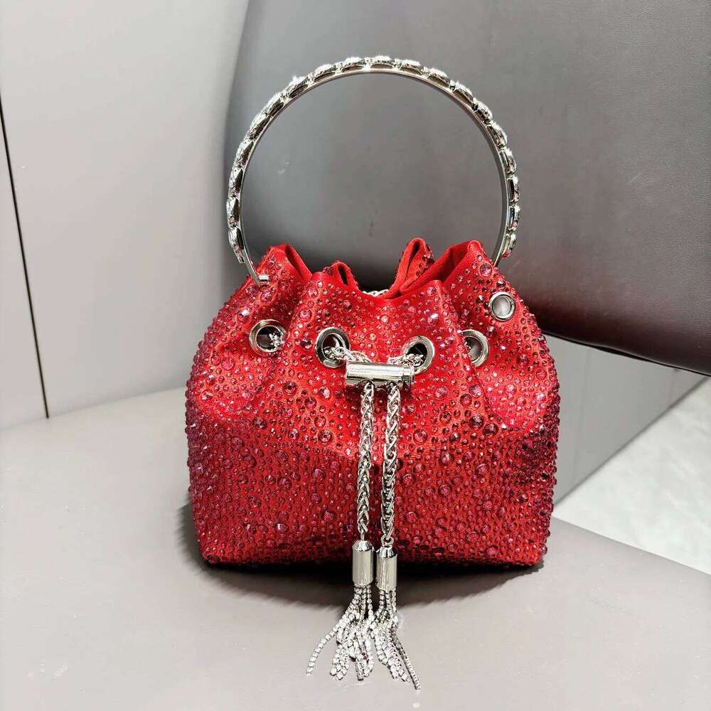 Handle Rhinestones Evening Clutch Bag Purses And Handbag Designer Shoulder Shiny Crystal Clutch Purse Bucket Bag