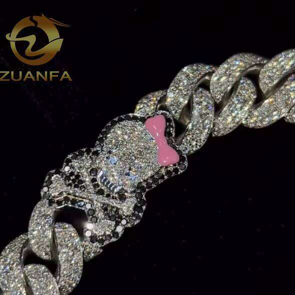 Personalized Special 16mm Link With Name Custom Sier Moissanite Dia Hip Hop Jewelry Iced Out Cuban Chain