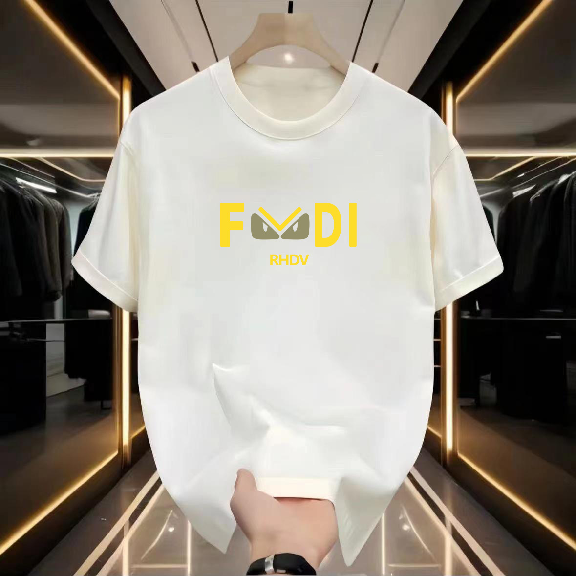 2025 Hot Free shipping designer t-shirt for mens t-shirt black white New Summer Loose Trendy Brand T-shirt