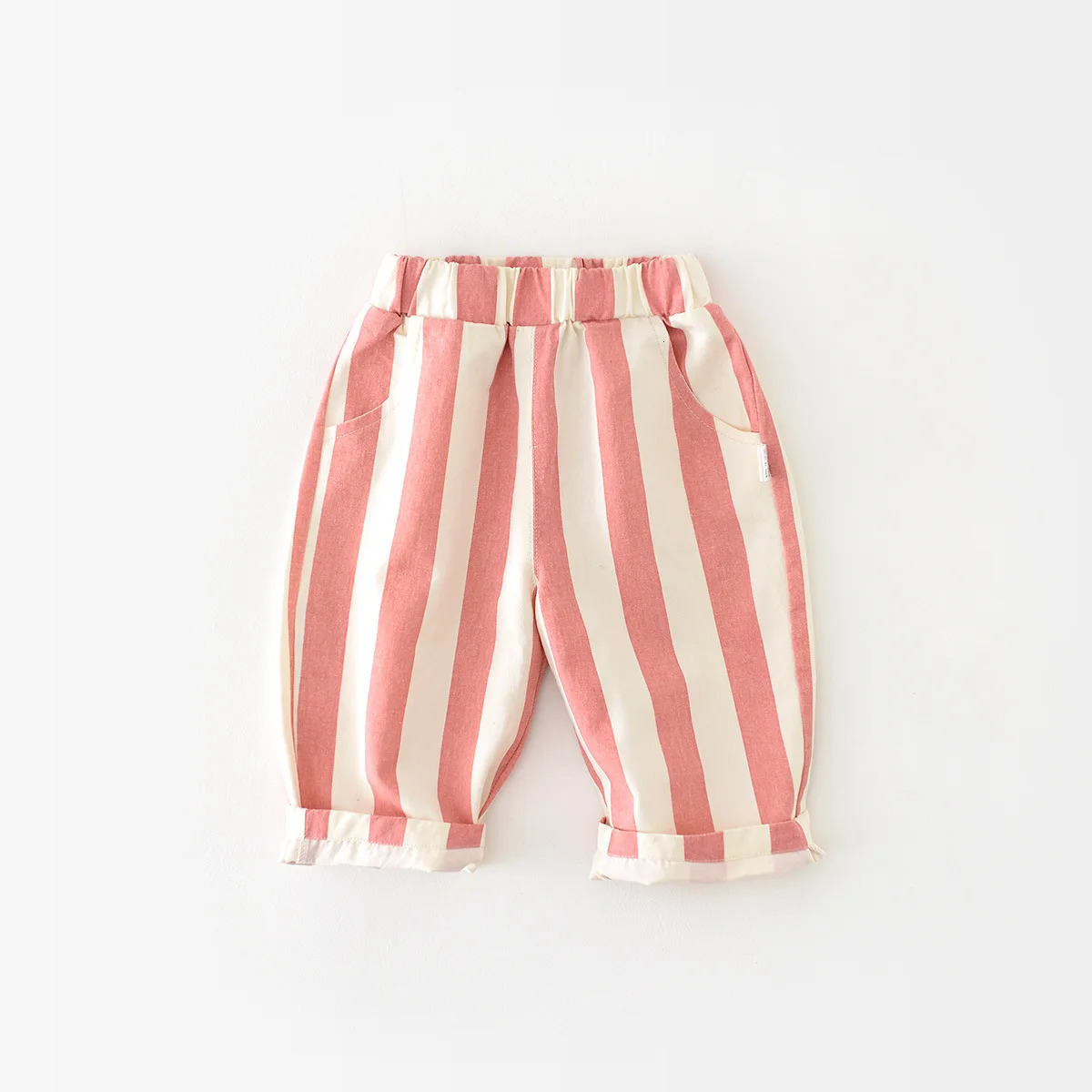 MILANCEL Spring High Waist Cool Kids Baby Stripe Pants Korean Style Casual Children School Trousers Outwear Clothing 250527