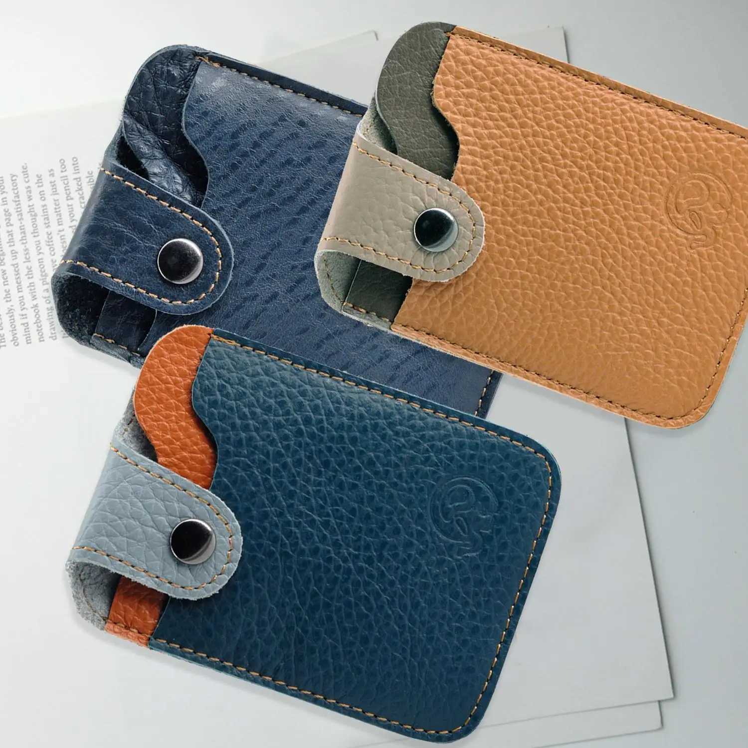 Leather Simple And Practical Card Bag Wallet Men Business Bank Card Holder Thin Case Convenient Small Cards Pack Z250527