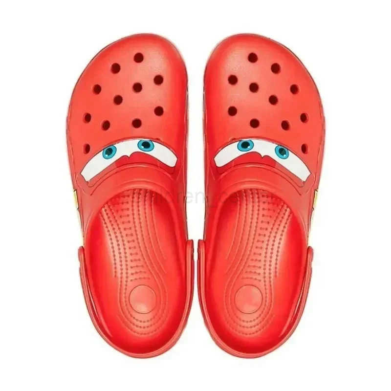 Disney Lightninged Mcqueens Pixar Cartoon Solid Waterproof Slippers Outdoor Sandals Casual Breathable Ankle-wrap EVA Shoes Gift W250527dd