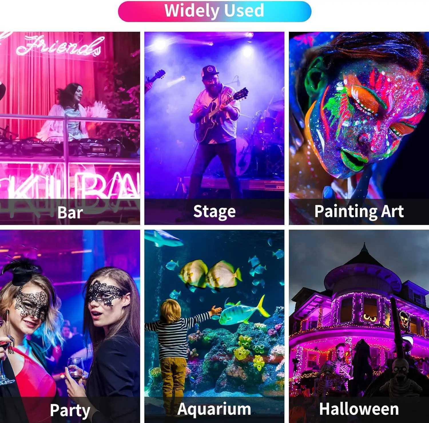 UV Black light LED 5V USB switch stage light Black light Floodlight Disco party stage fluorescenceXJ250527