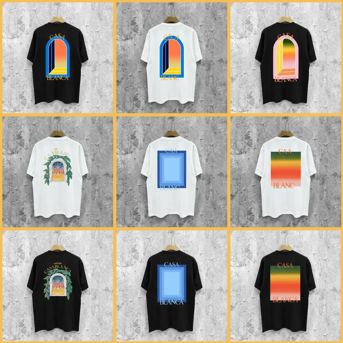 casas blanco mens designer t shirt oversized Casas Blanca tshirt outdoor beach holiday sleeve casual fashion t-shirt men cotton casablancaly shirt E09