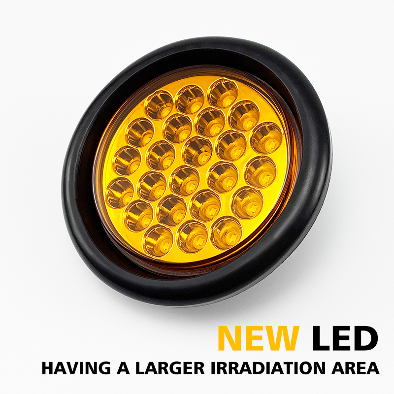 Modified light 4 inch tail light truck tail light 4 inch LED truck tail light voltage is 12-24V material meets CE standard waterproof grade IP65