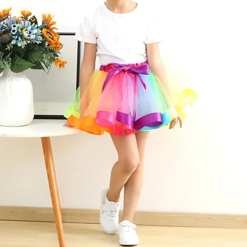 Fashion Tutu Girl Skirt Mini Casual Faldas Childrens Clothing Halloween Princess Costumes Girls Saia Summer Mesh Kids Skirts 250527