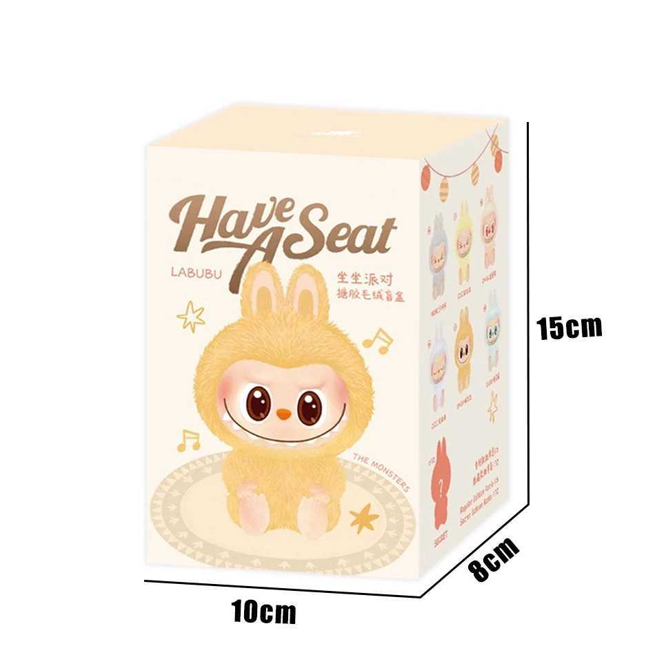 Cute Labubu The Monsters Heartbeat Macaron Enamel Face Cute Stuffed PVC Figurine Tabletop Ornament Kawaii Toy Kids Birthday Gift M250527