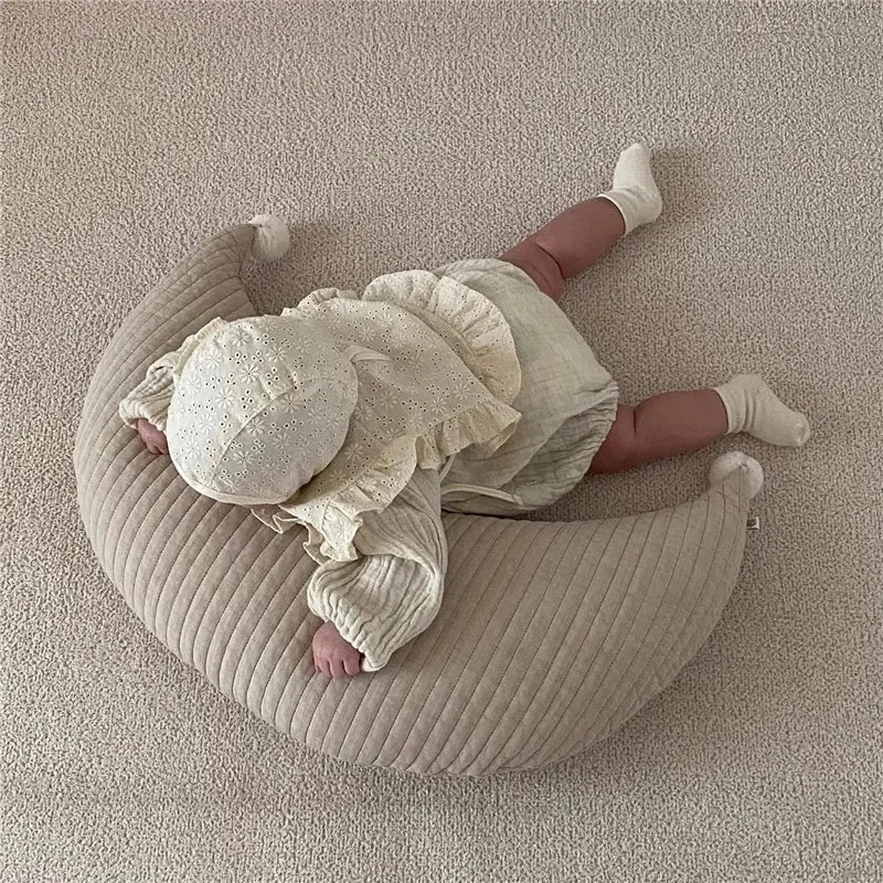 South Korea Ins Pure Cotton Wool Moon Pillow Cushion Baby Childrens Removable Washing and Breastfeeding 250527