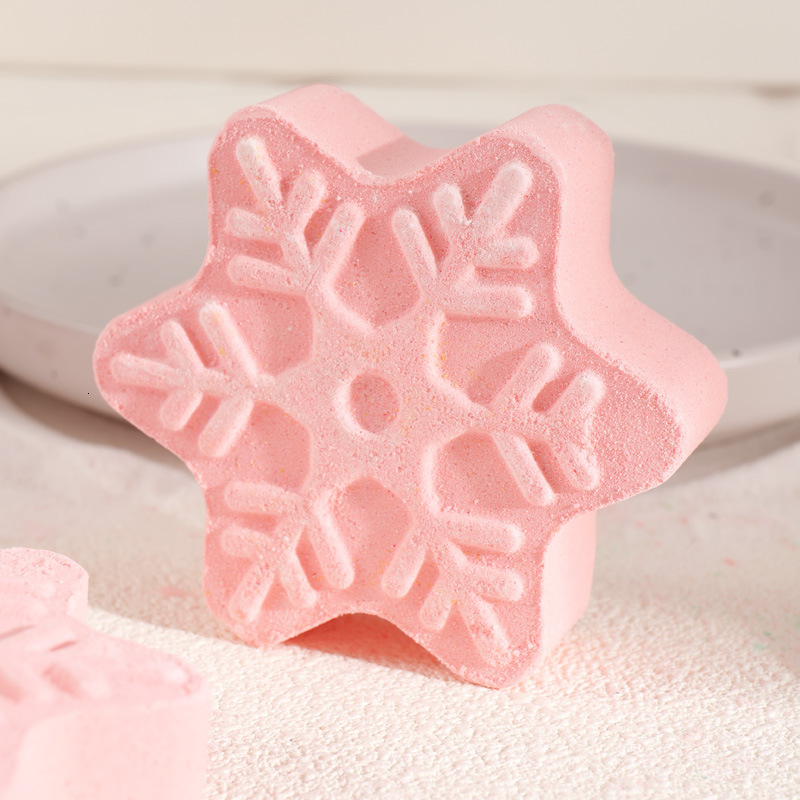 Hot sale snowflake model bath ball bath salt ball new bubble pop bath salt customized