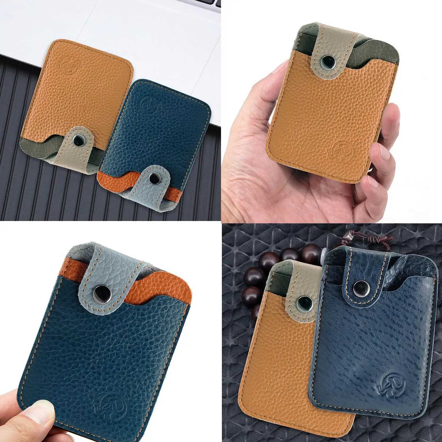 Leather Simple And Practical Card Bag Wallet Men Business Bank Card Holder Thin Case Convenient Small Cards Pack Z250527