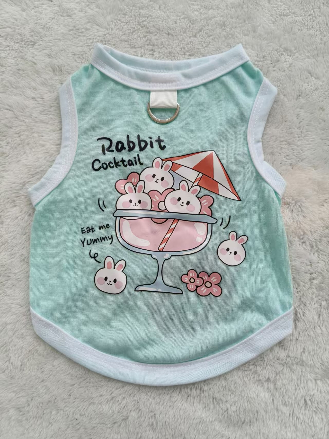 Pet clothing cartoon printed vest fashionable
