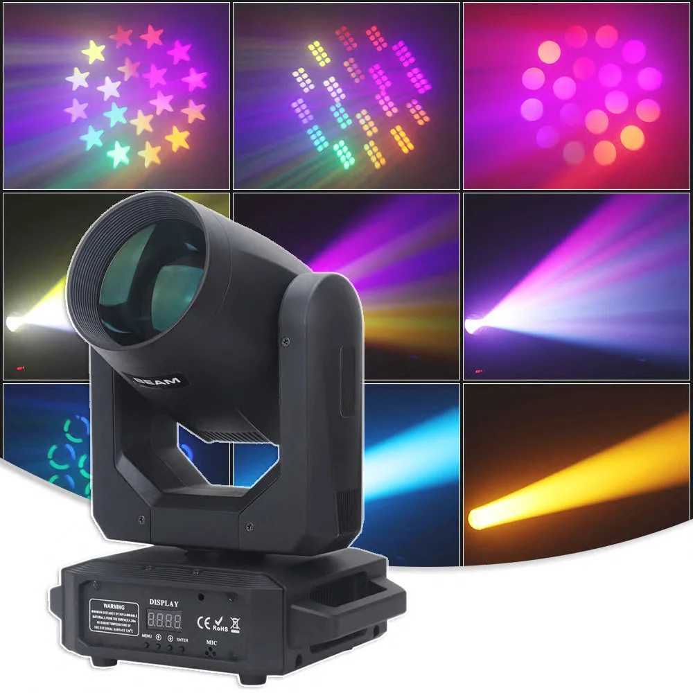 YUER 200W LED Moving Head Stage Lighting For Party DJ Disco Beam Gobo Effect DMX Sharpy Concert Wedding Decoration Stage Lights XJ250527
