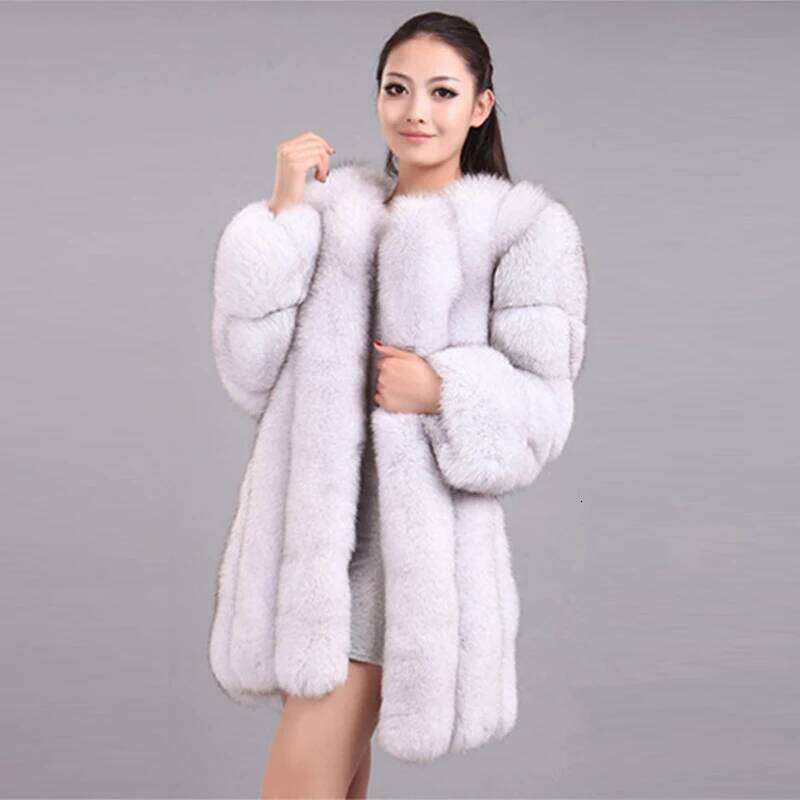 HJQJLJLS 2022 New Fashion Women Long Faux Female Fuzzy Coat Winter Thick Warm Fluffy Artificial Fur Jacket