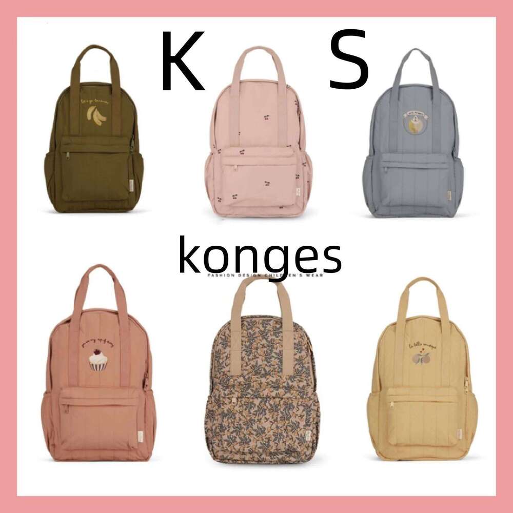KS Brand Mommy Bag Travel Children Kid Cherry Backpack Primary Schoolbag Baby Waterproof Print Kindergarten Bags Boys Girls Gift