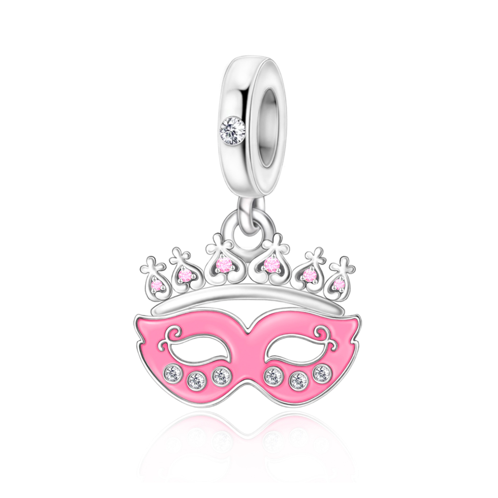 FewDook 2025 Pink Series Dangle Perfume Bottle High Heel Mask Cake Blender Handbag Pendent Charm Fit Original Pan Bracelet Accessories Jewelry Designe