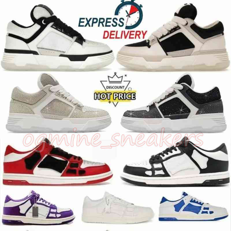 Designers MA1 fashion Casual MA2 leather Sneakers men women Platform Low top lacing shoes Black and white green powder Trainers