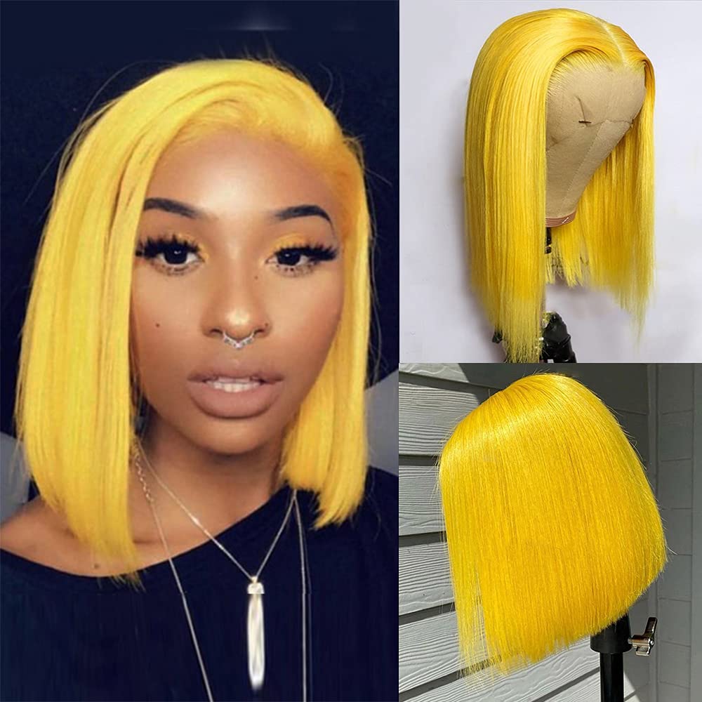 Brown 350 Wig Straight Bob Look Like Human Hair 13x4 Closure Bob Wig Peruvain Transparent Hair Pre Plucked Short Bob Glueless Lace Front Wig For Woman