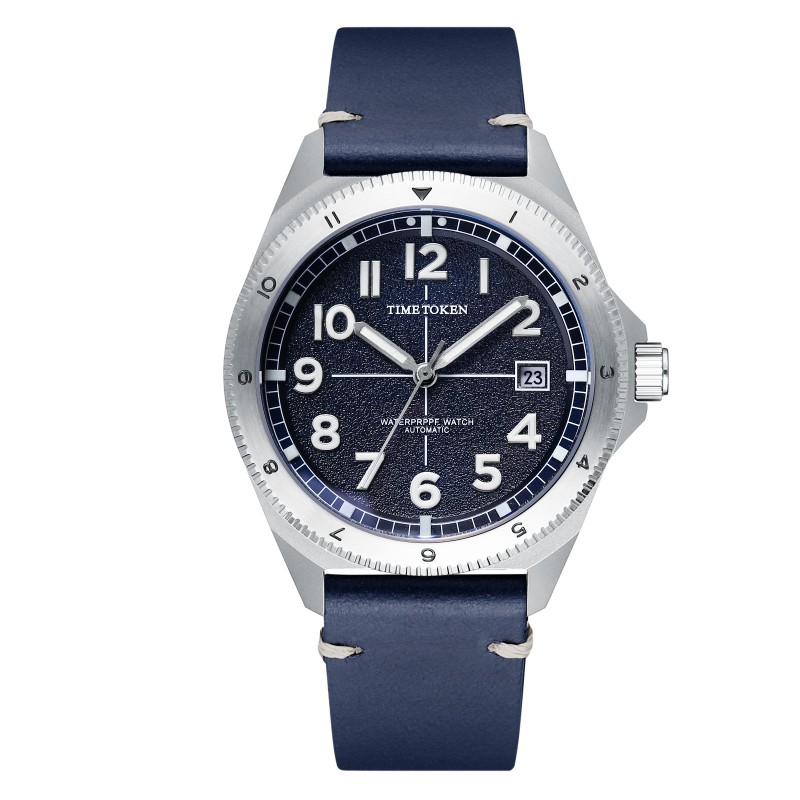 IMETOKEN Men's 40mm Military - Inspired Pilot Watch - 316L Stainless, Sapphire, Imported Mechanism, Luminous