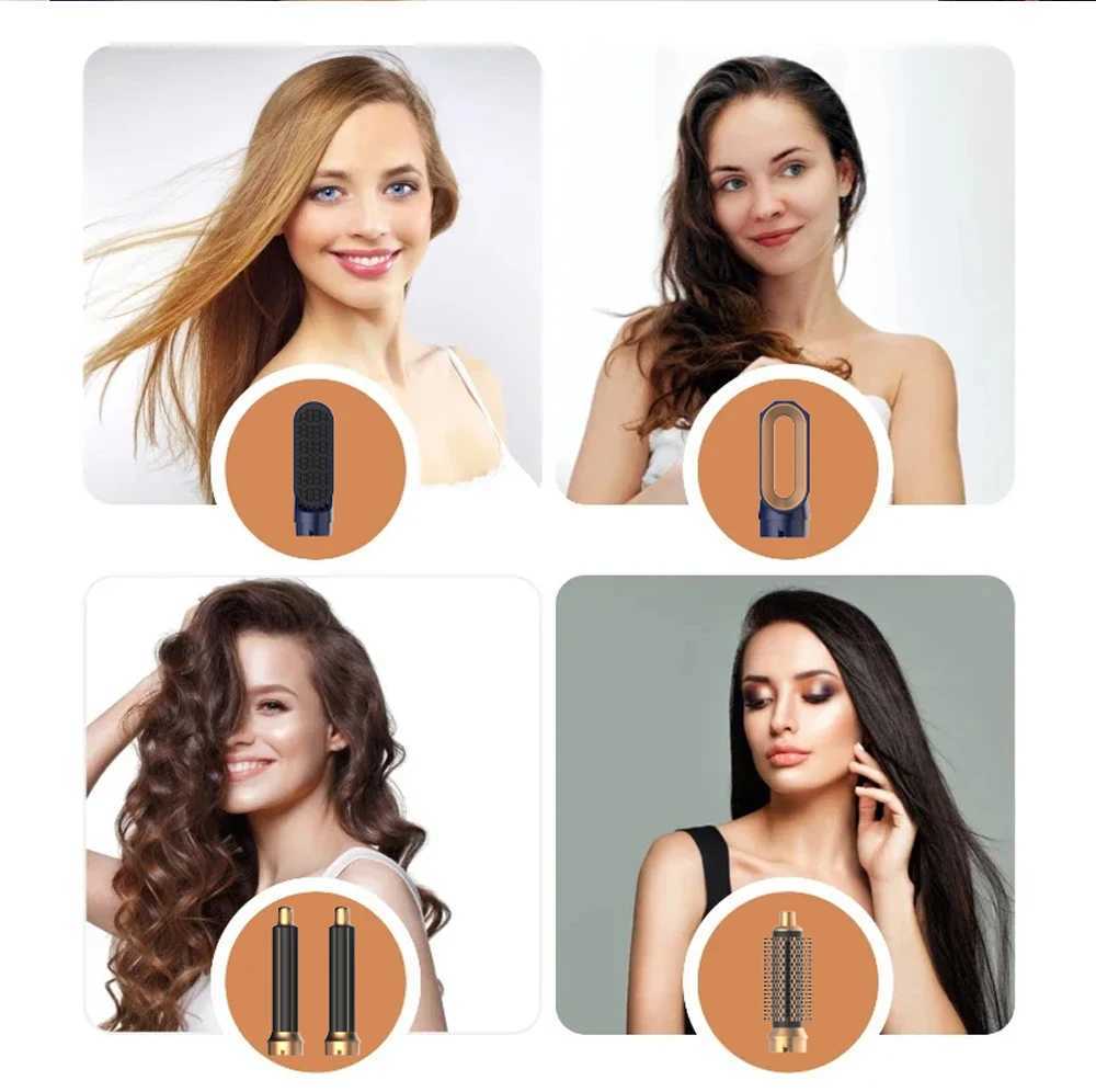 5 In 1 Hair Dryer And Styler Set Professional Hot Air Brush With Curling Iron And Hair Straightener z250527