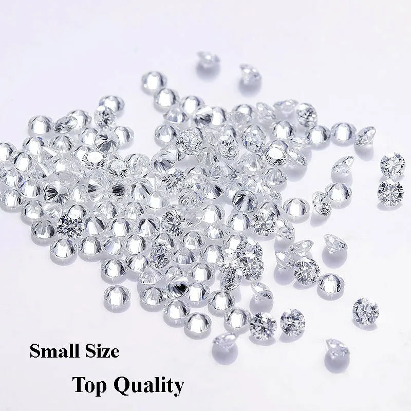Loose Stones 1.0ct / Pack Real Top D Color VVS1 Small Sizes 0.8mm-3.0mm Gemstones Passed Diamond Tested 250521