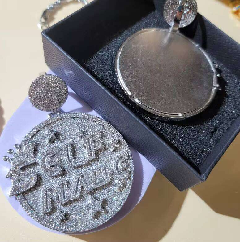 Custom Sterling Sier Letter Name Hip Hop Men's Jewelry Iced Out Moissaite Pendant