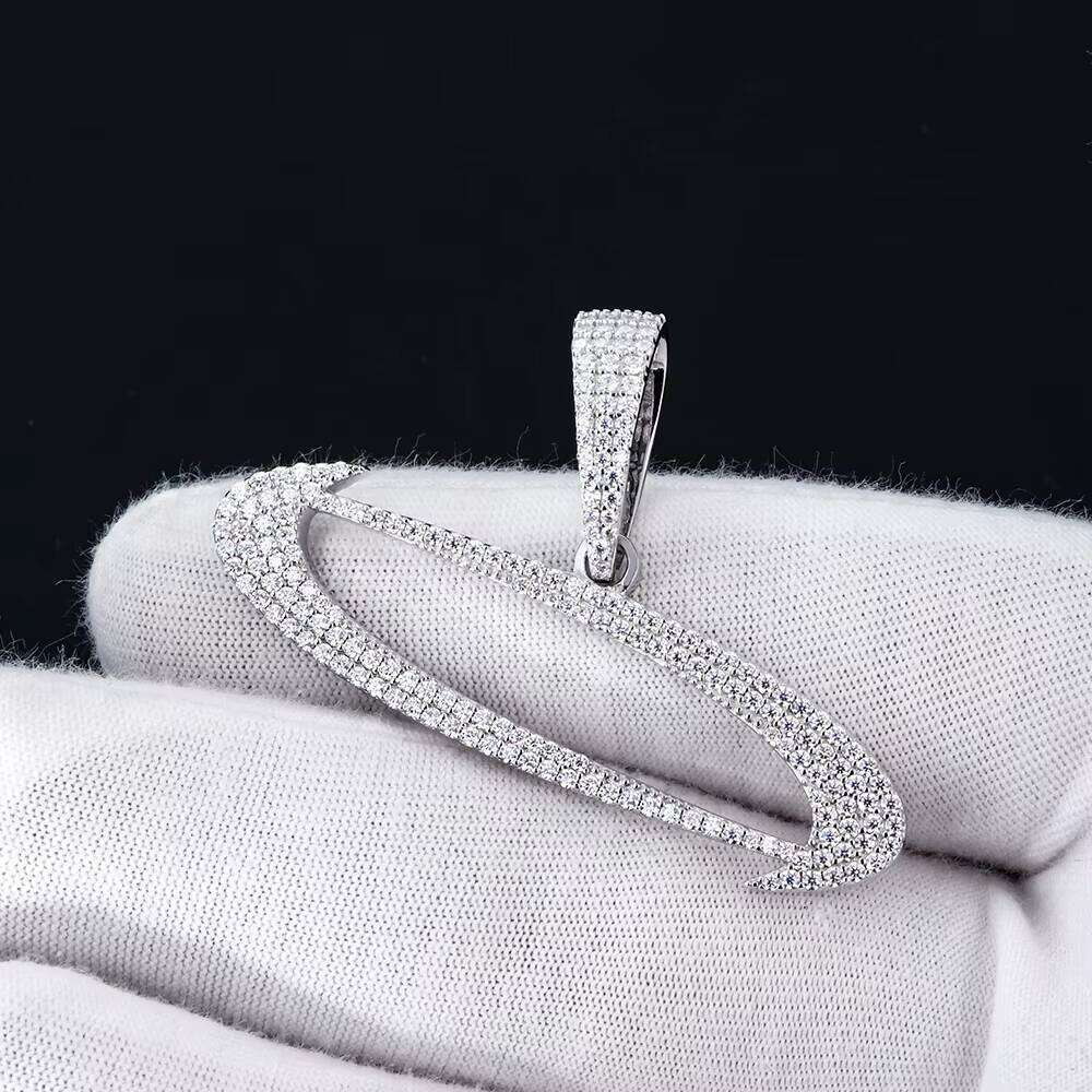 Custom Men Women Gold Plated Gift Dia Mosssanite Moissanite Jewelry Sterling Sier Pendant for Cuban Link Necklace