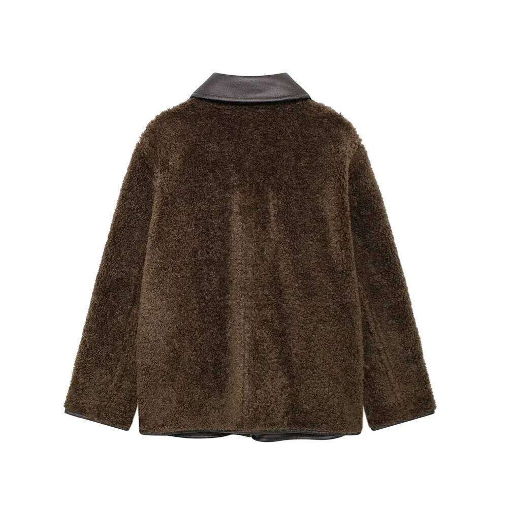New autumn winter fashion casual women's clothing loose and versatile lapel, double-sided jacket