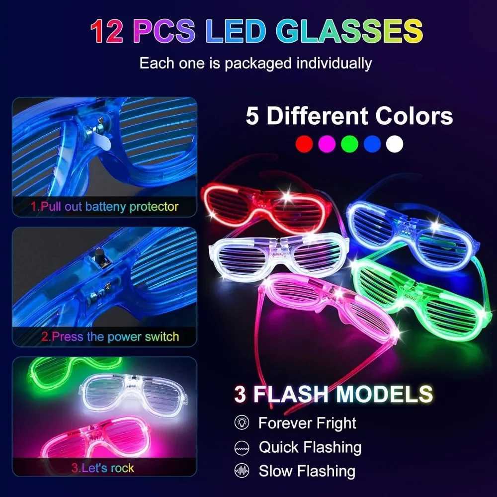260PCS Party Supplies 20PCS Foam Glow Sticks 20PCS LED Glasses 20PCS Rabbit Ear Bands and 200PCS Light Sticks W250528