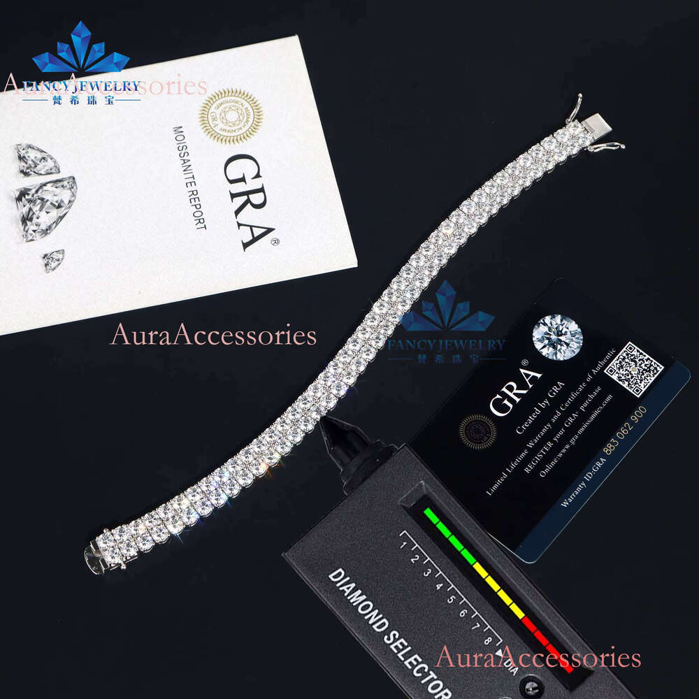Hot Sale New Arrival 5mm 2 Rows Chain Gold Plated Tennis Bracelet Bling Popular Jewelry for Women and Men