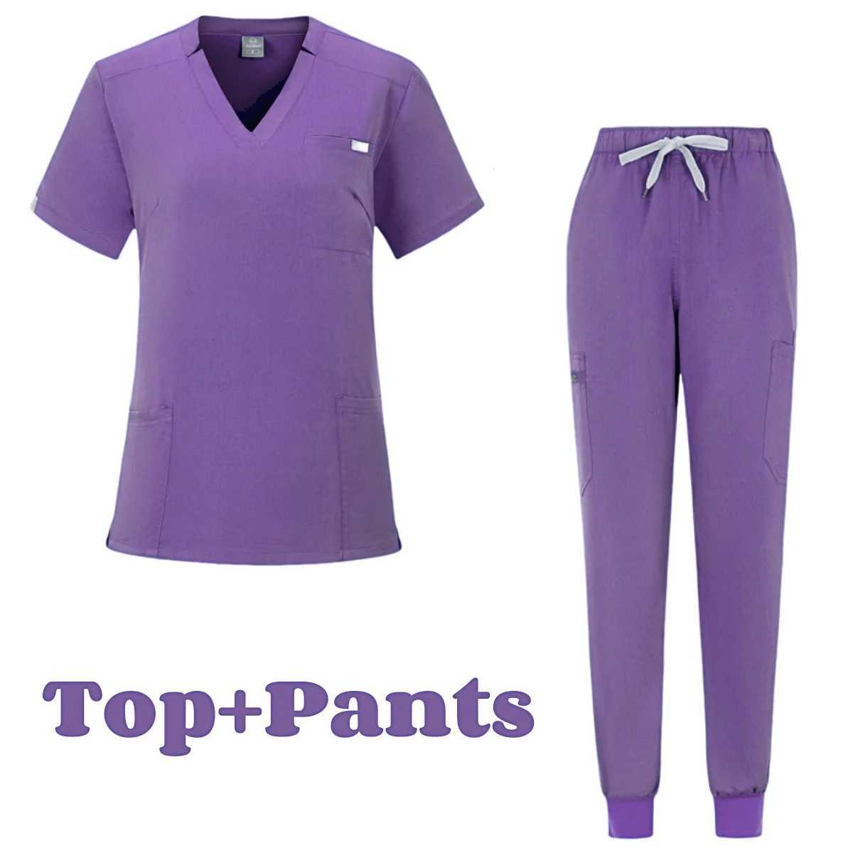 Factory Oversize Medic Care Uniform Scrub Anti Wrinkle Stretch Fabric Hospital Uniform Nursing Medical Scrub Set Medical Blouse X250528