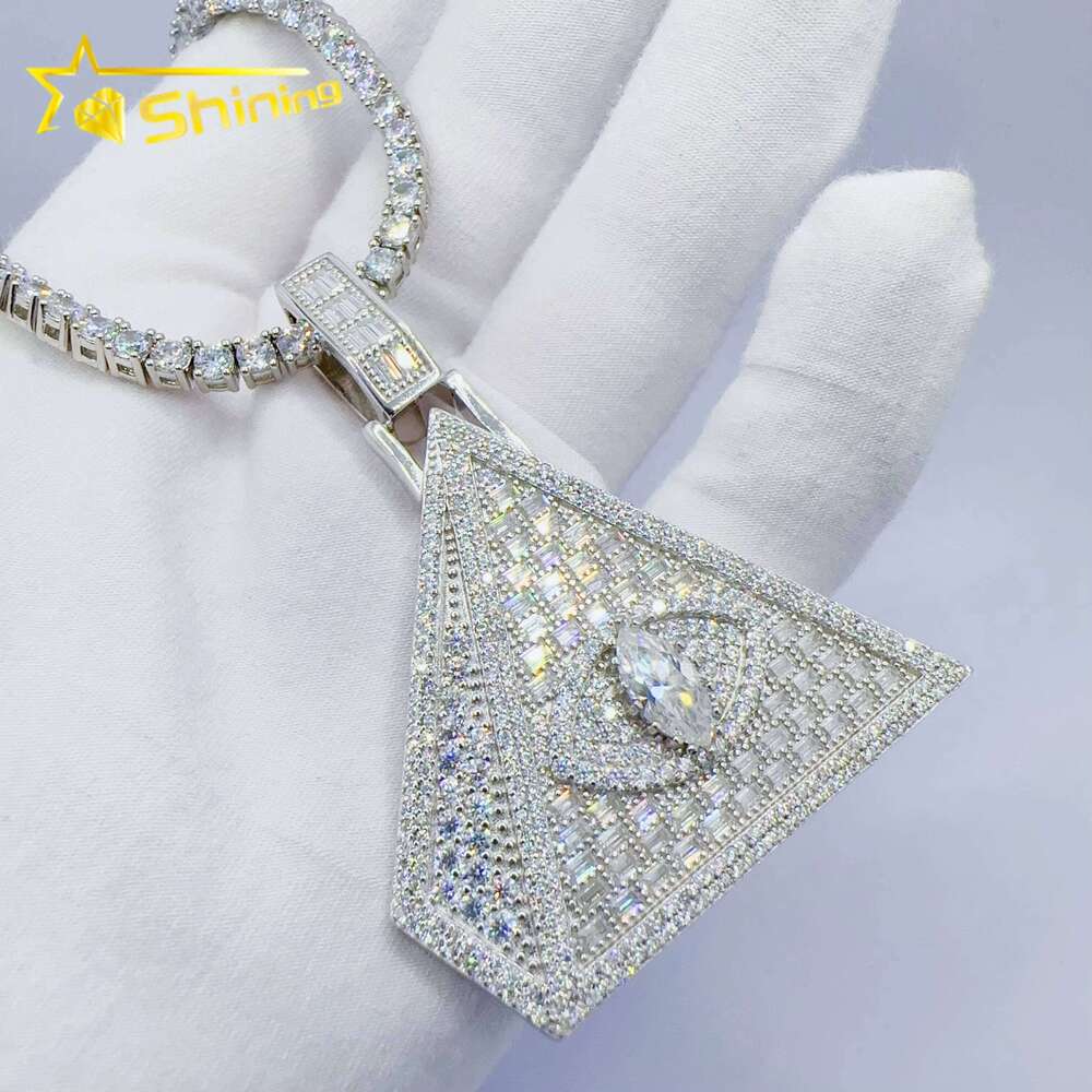 Wholesale Price Iced Out Sier Vvs Moissanite Lab Dia Hip Hop Jewelry Custom Pendant