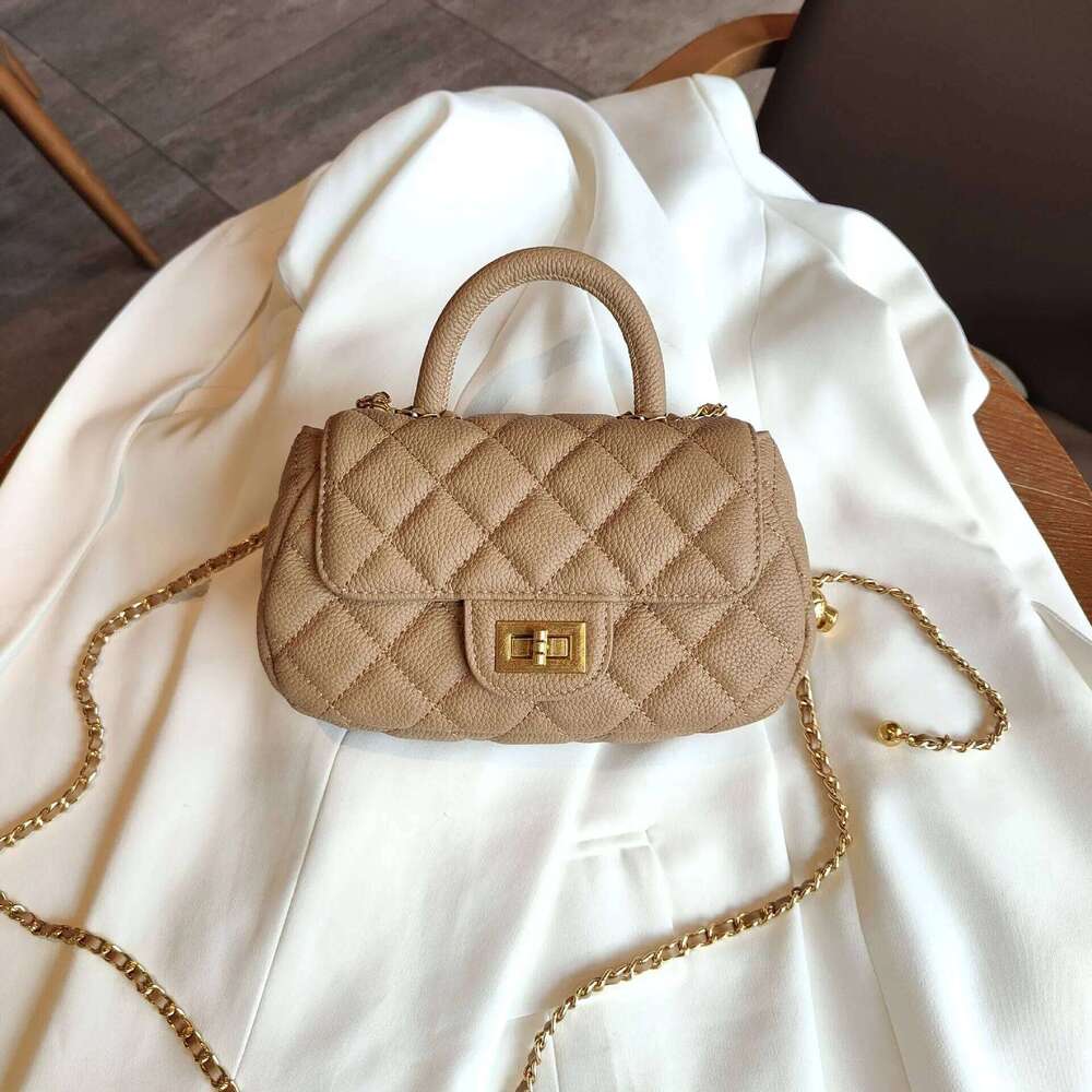 Genuine Leather Women Chain Female Handbag Designer Cowhide Small Square Shoulder Crossbody Bag 2025 New